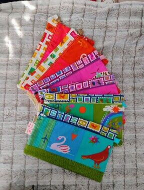 Patchwork 7 X 11 Zippered Pouch Bundle